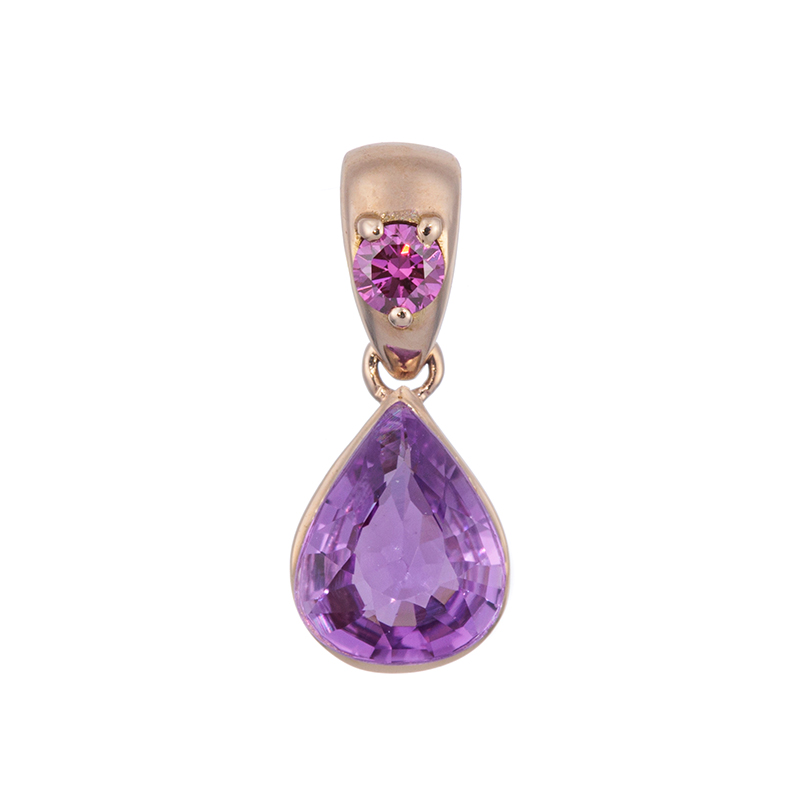 K18PG パープルサファイア パープルダイヤ(トリート) オンリージェム ペンダントトップ PPS