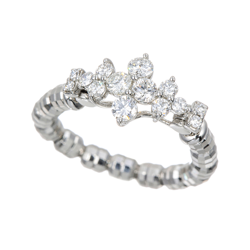 PT950 ダイヤモンド ストレッチリング D 約0.40ct #9-#23  