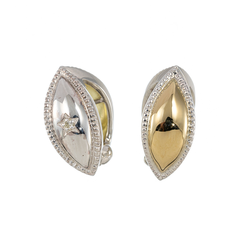 SV/K18YG ダイヤモンド ピアリング D 約0.02ct