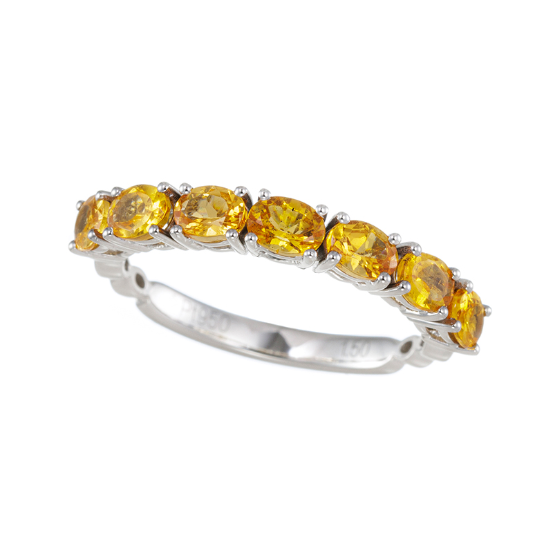 PT950 マンダリンガーネット フレキシブル リング GA 約1.50ct