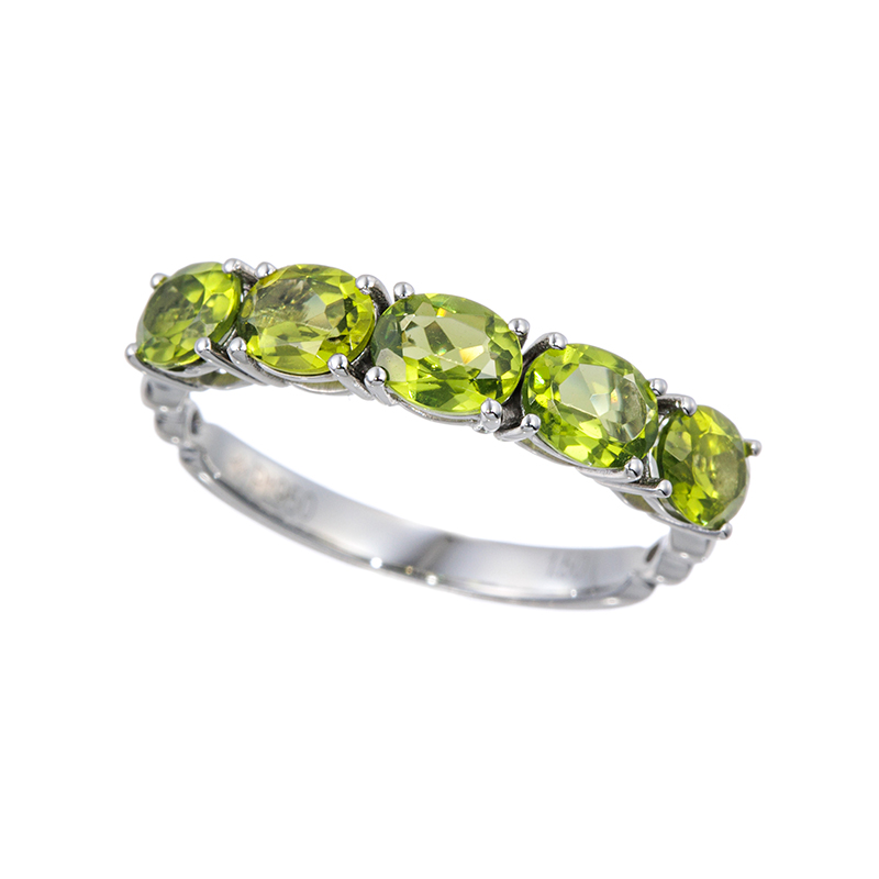 PT950 アリゾナ産ペリドット フレキシブル リング PE 約1.50ct 