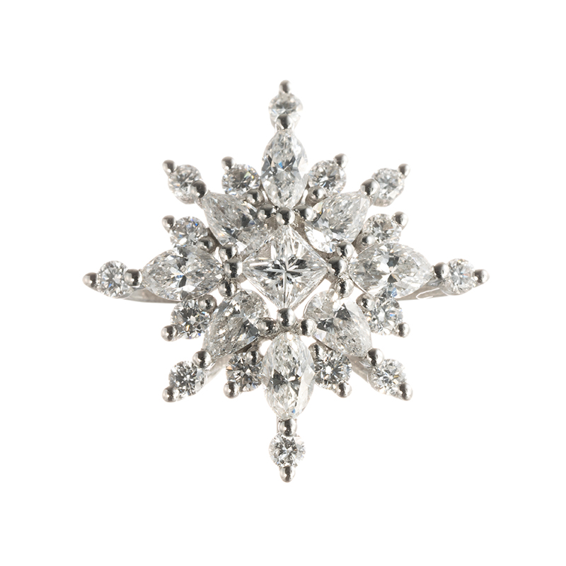 PT950 ダイヤモンド ステラ・カルテット ペンダントトップ D 約0.50ct