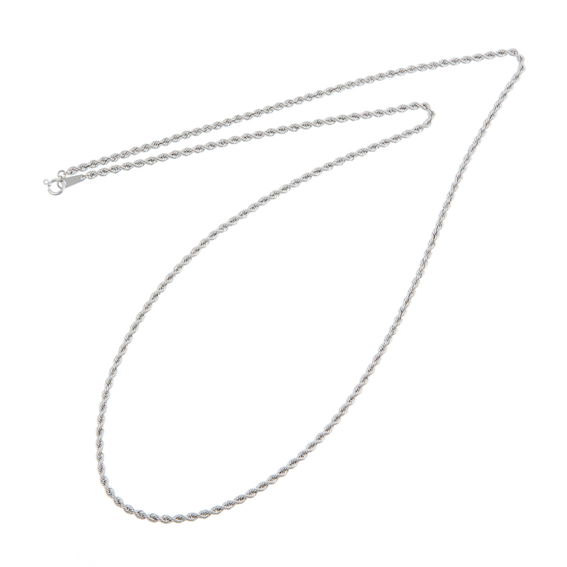 PT850ロープチェーンネックレス長さ約70cm幅約2.7mm総重量約8.0g