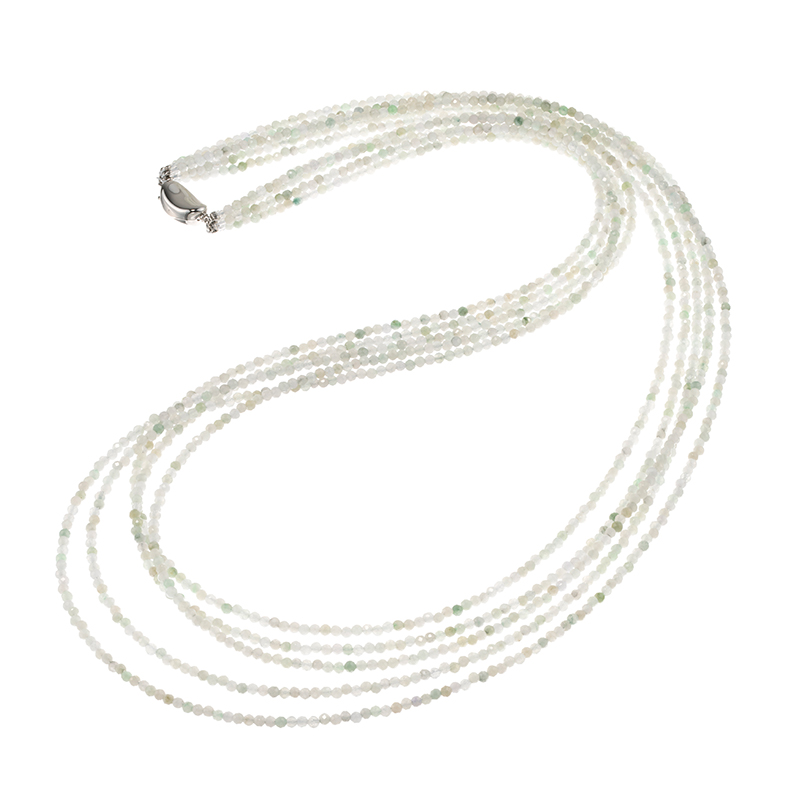 SV ヒスイ 5連ドレープネックレス J 約120.00ct