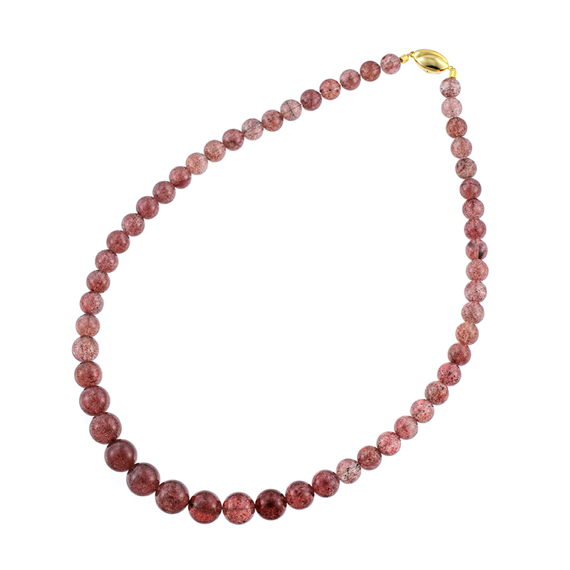 SV ストロベリークォーツ ネックレス QU 約400.00ct