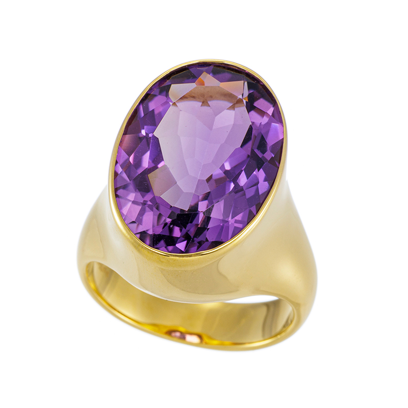 パラジウムシルバー950 アメシスト リング AM 約11.00ct
