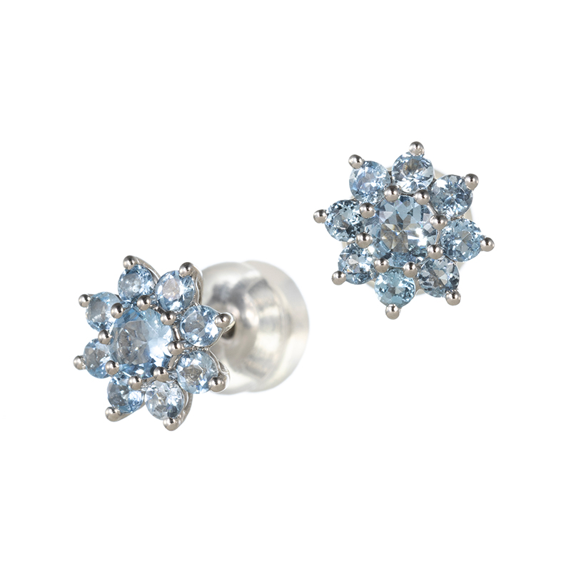 PT950 サンタマリアアフリカーナアクアマリン ピアス AQ 約0.60ct