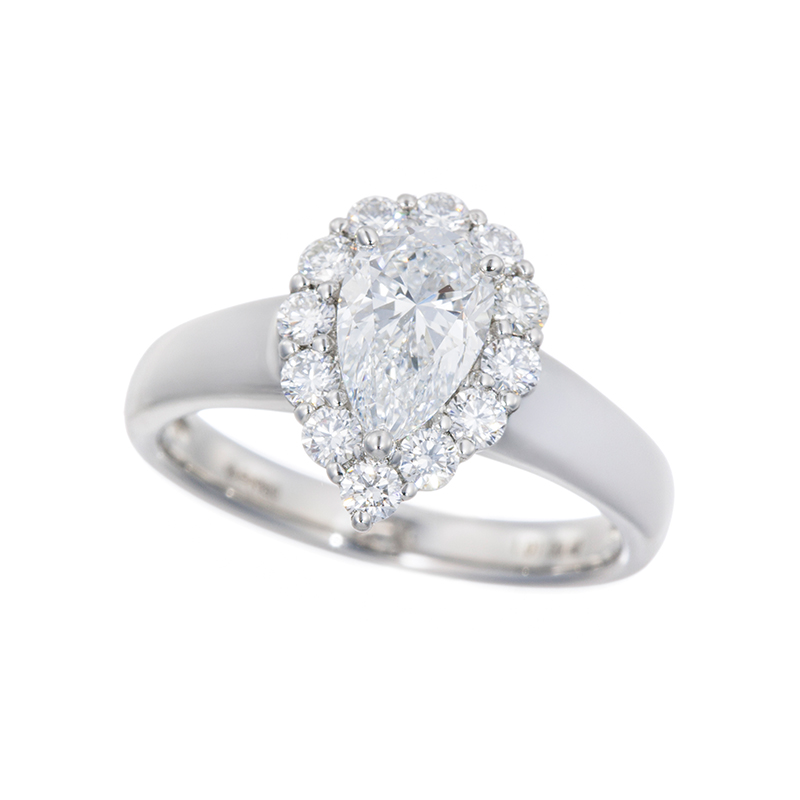 PT950 Dカラーダイヤモンド&ダイヤ(リリーダイヤ) リングD約1.00ct(D IF)