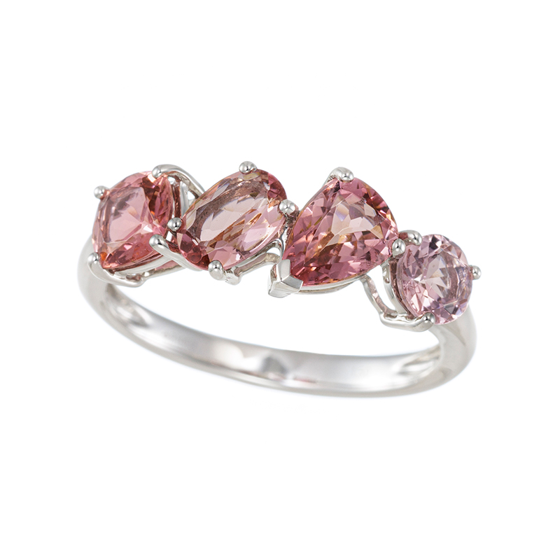 PT950 ピンクトルマリン Happiness リング T 約1.50ct 