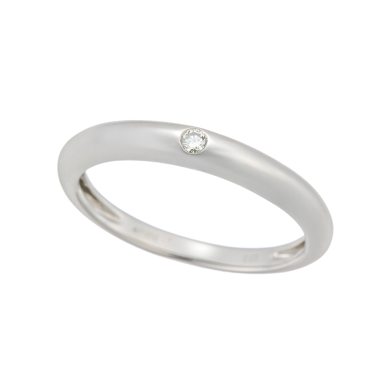 PT950 ダイヤモンド スムース リング D 約0.03ct