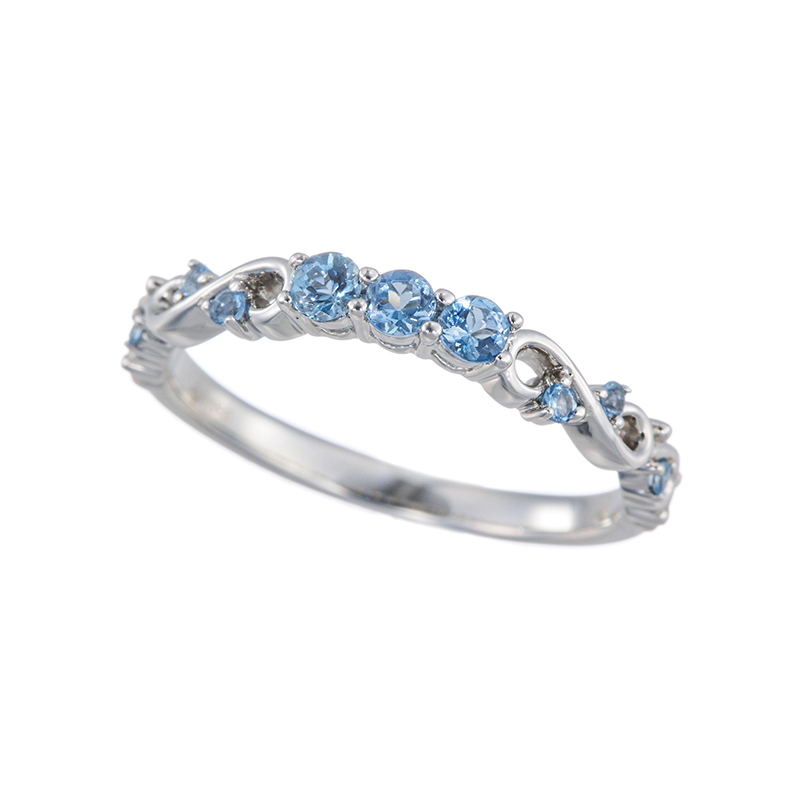 PT950 サンタマリアアフリカーナアクアマリン リング AQ 約0.20ct 