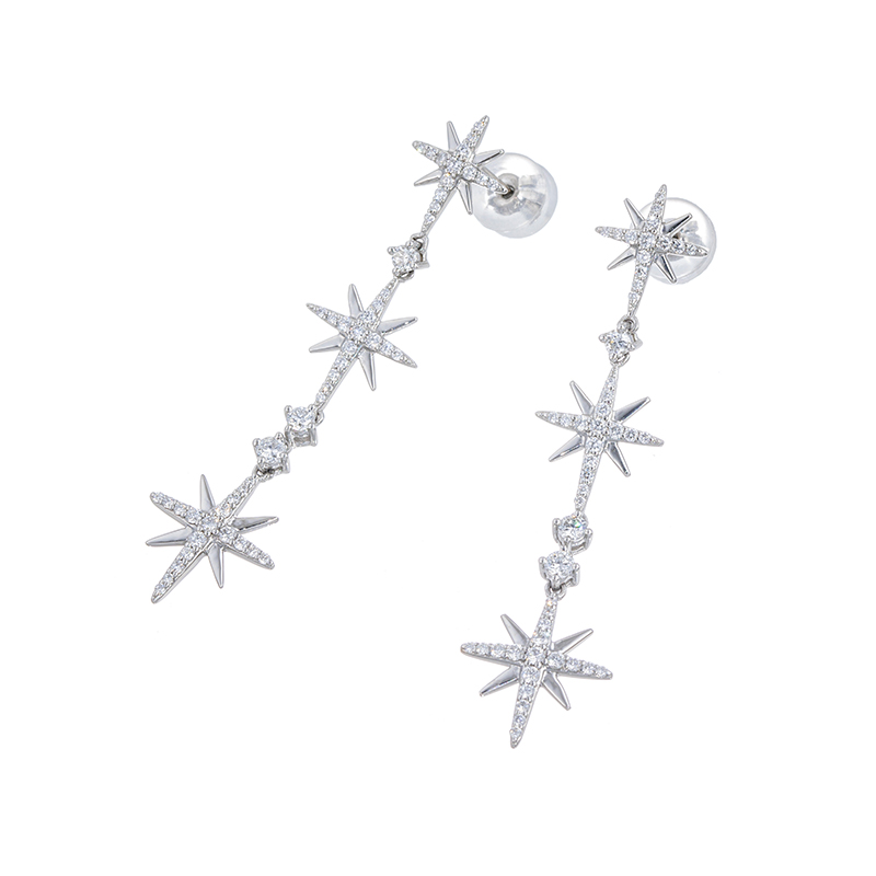 PT950 ダイヤモンド Star Princess ピアス D 約0.70ct