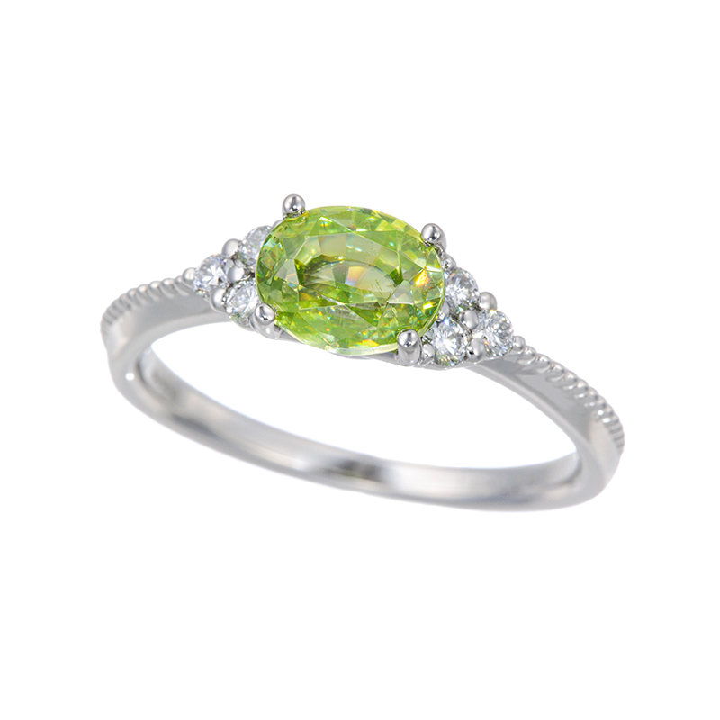 PT950 スフェーン ダイヤ リング SH 1.478ct D 0.16ct