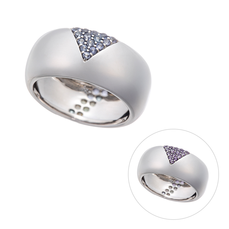 パラジウムシルバー950 カラーチェンジガーネット リバーシブル リング CG 約0.50ct