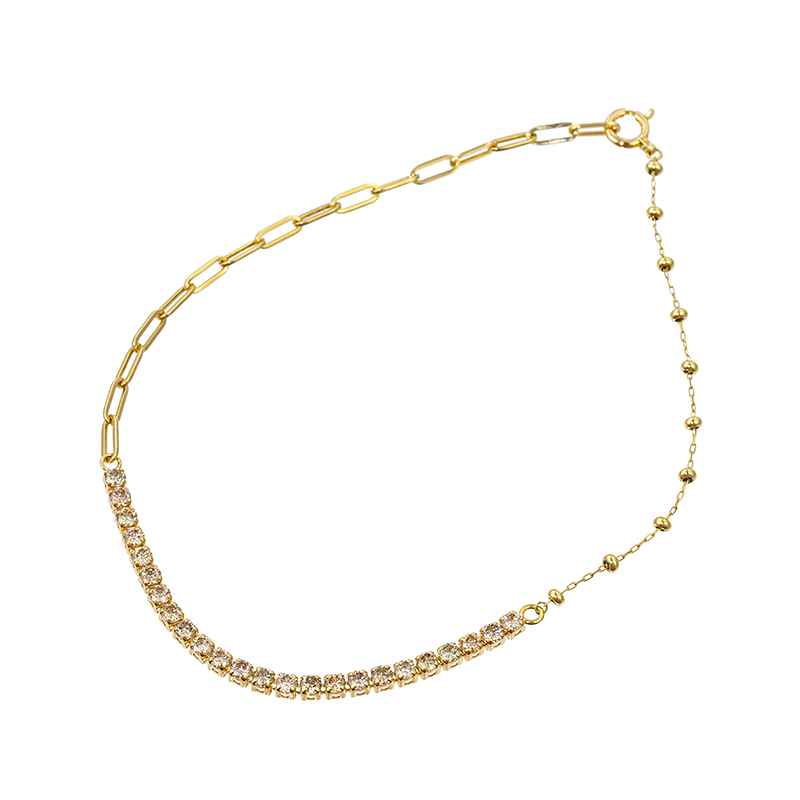 K18YG ブラウンダイヤモンド シルキータッチ ブレスレット BRD 約1.00ct