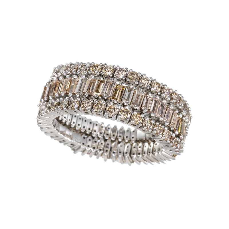 PT950 ブラウンダイヤモンド フレックスリング BRD 約2.65ct 15～20号