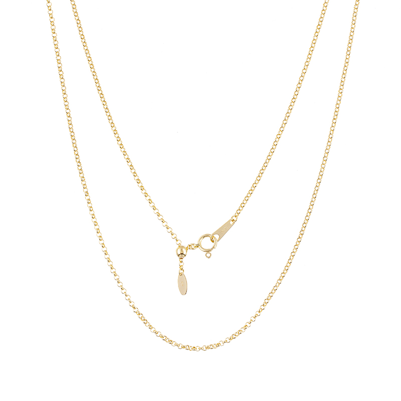 K18YGハーフラウンドネックレス長さ約50cm総重量約3.8gスライドアジャスター