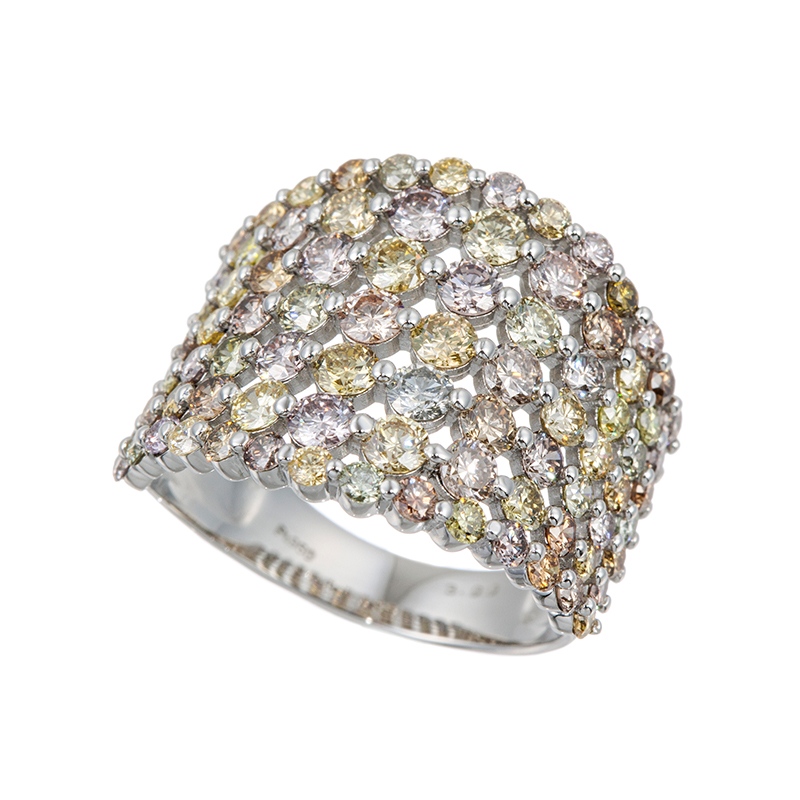 PT950 ファンシーライトカラーダイヤモンド リング D 約3.00ct #12