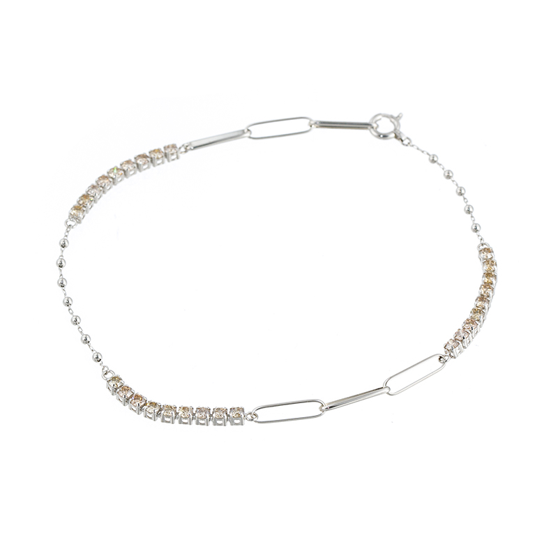 PT900 ブラウンダイヤモンド シルキータッチ ブレスレット BRD 約1.10ct