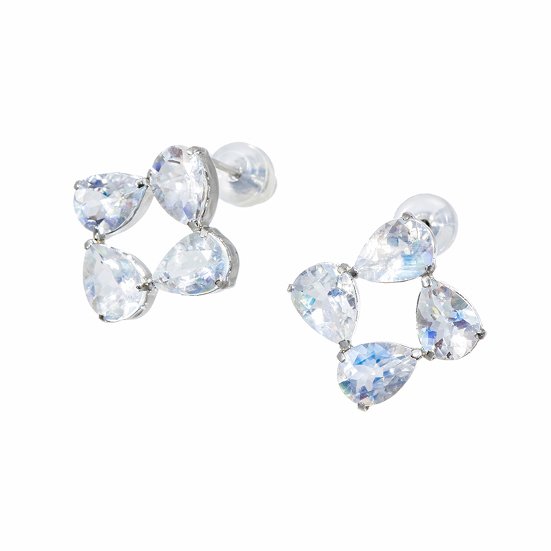 PT900 アンデシン/ラブラドライト ピアス AN/LAB 約4.00ct