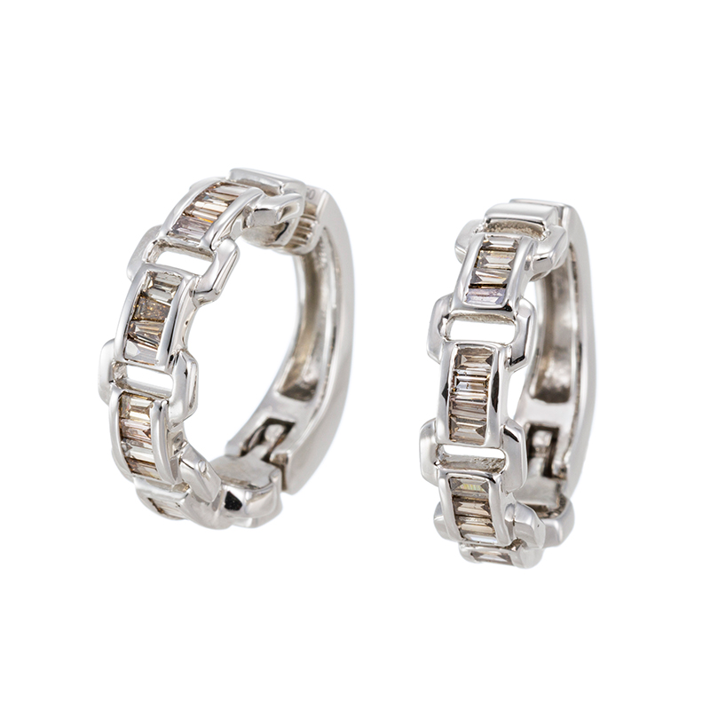 PT950 ブラウンダイヤモンド チェーンスタイル ピアリング BRD 約0.60ct 