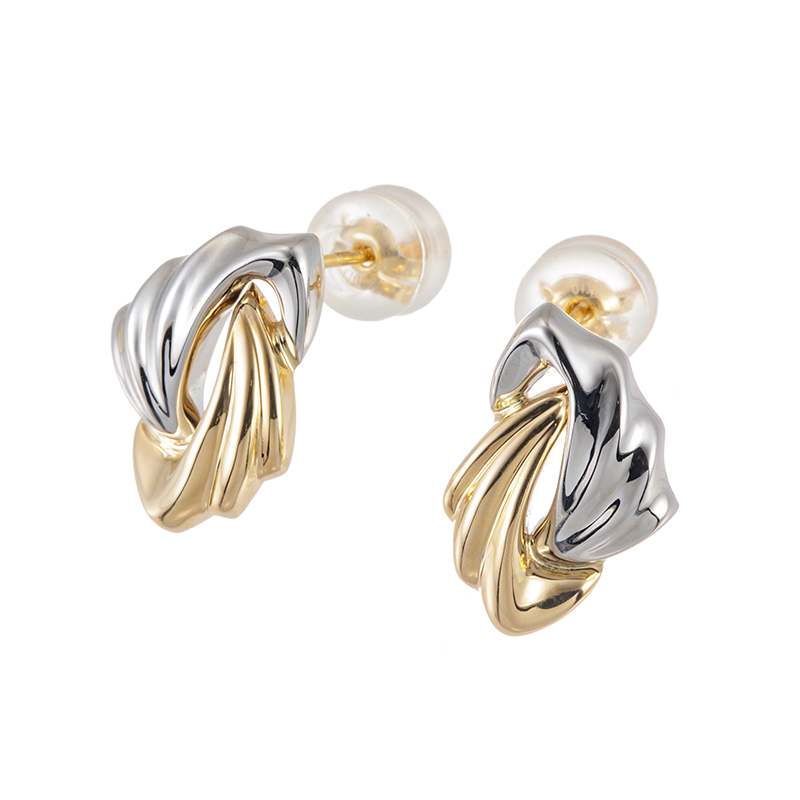 K18YG/PT950 ピアス