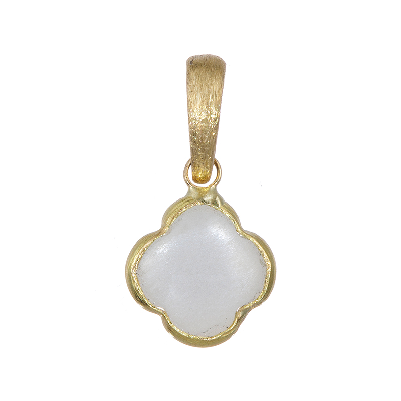 K18YGクリシュナペントップMiniCiondolinoQuadrifoglioCabPietra