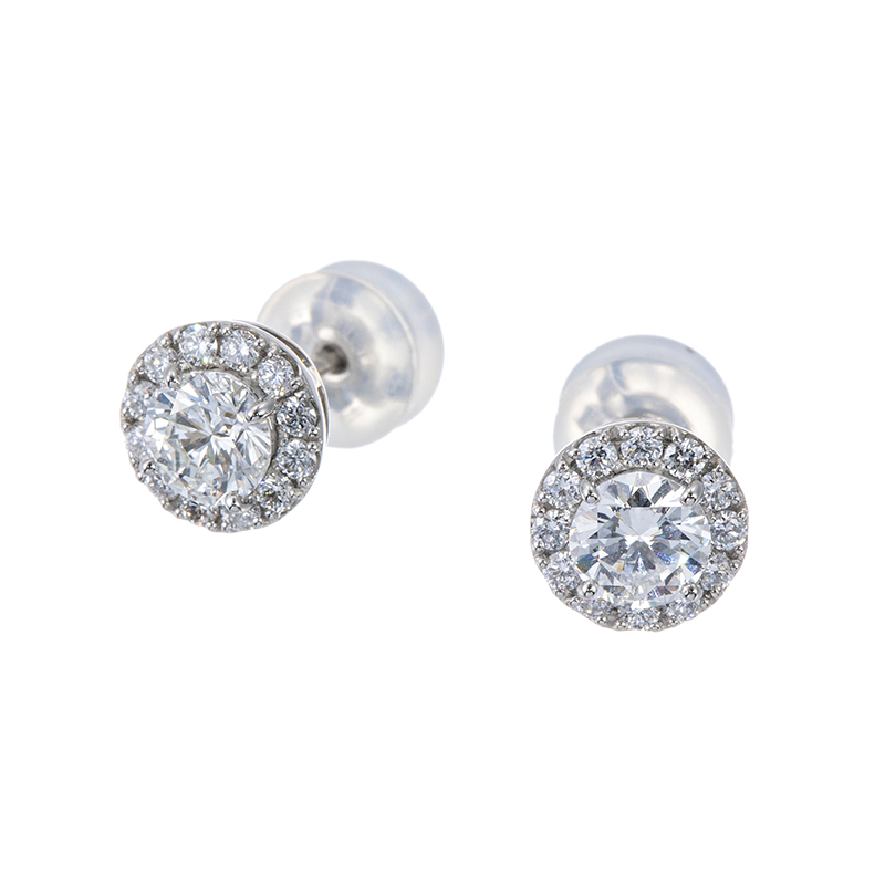 PT950Fカラーダイヤモンド&ダイヤピアスD約0.80ct(FSI2GOOD)D約0.20ct