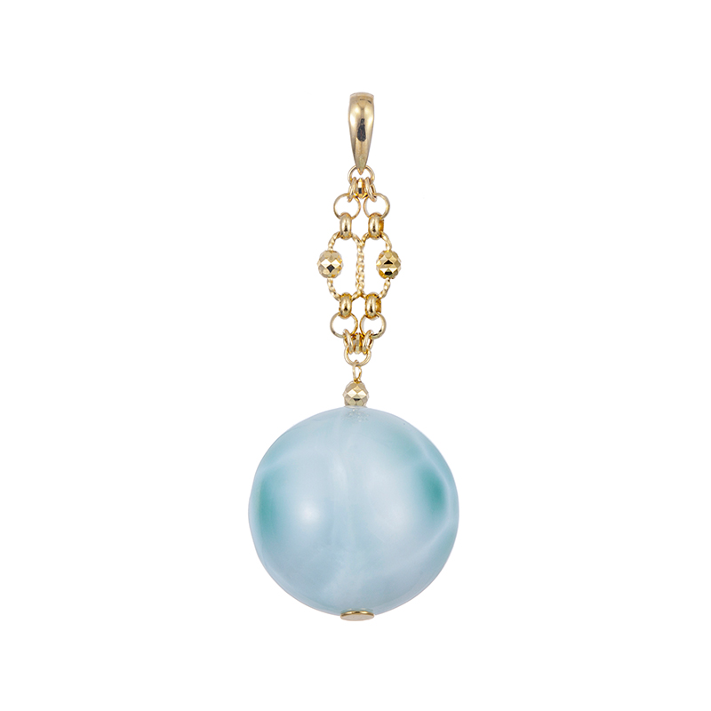 K18YGラリマールペンダントトップLM約25.00ct