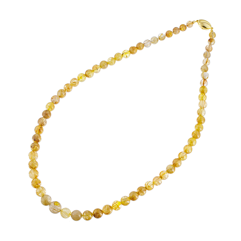 SVルチルクォーツネックレスQU約370.00ct