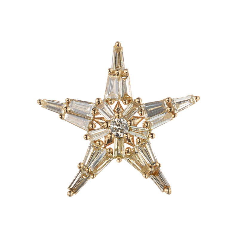 K18YG ダイヤモンド スター ペンダントトップ D 約0.53ct 