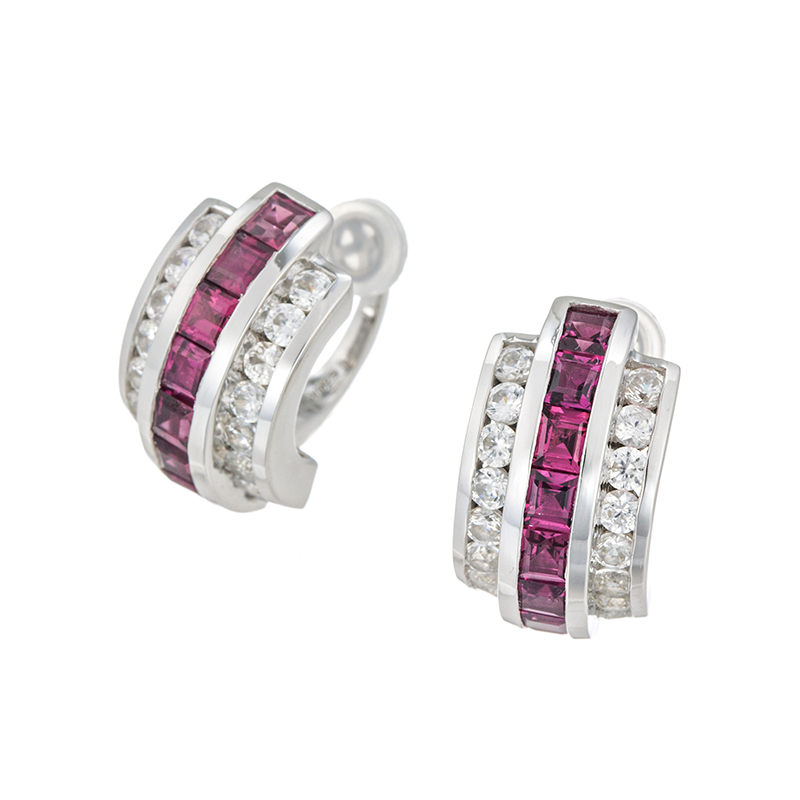 GSTV パラジウムシルバー950ロードライトガーネット天然ホワイト