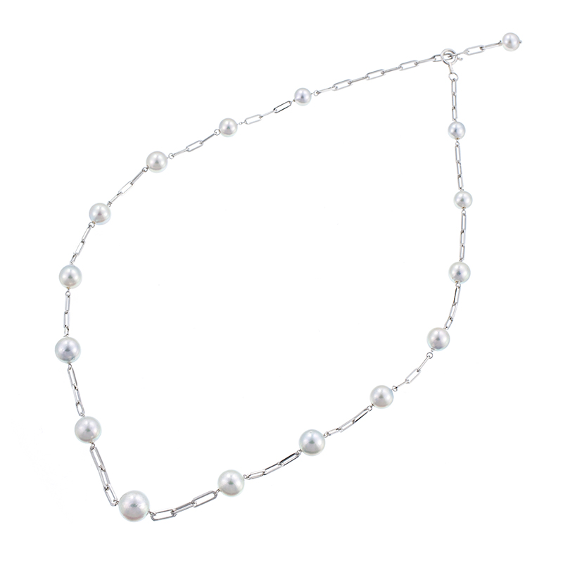 PT950 アコヤ真珠 ステーションネックレス アルコバレーノ Reinerose Keiko