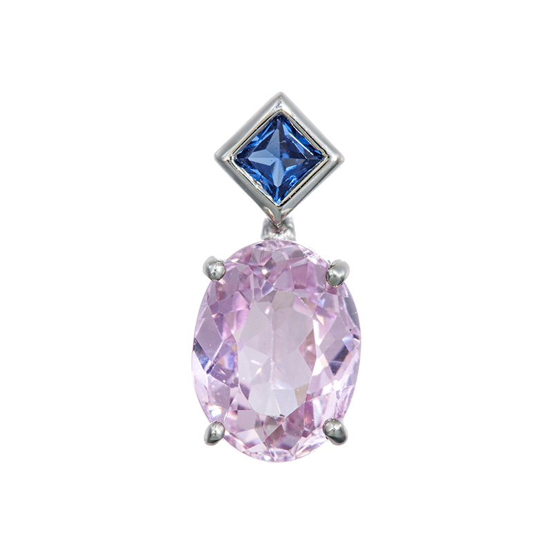 PT950 クンツァイト サファイア ペンダントトップ KU 約1.50ct SA 約0.08ct