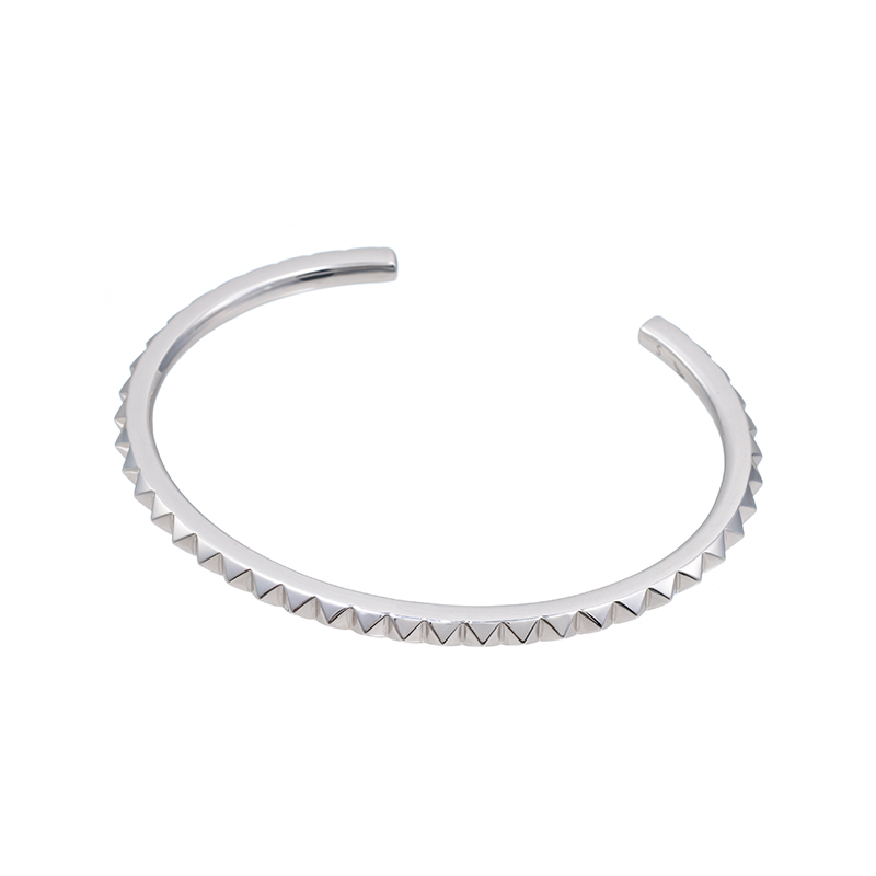 パラジウムシルバー950 スタッズ バングル Sサイズ