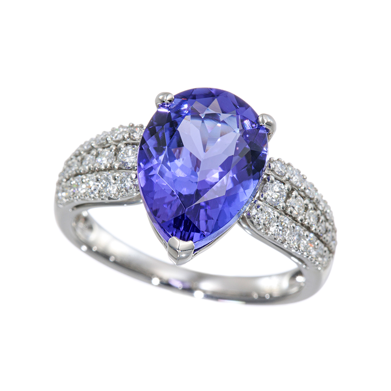 PT990 タンザナイト ダイヤ リング 