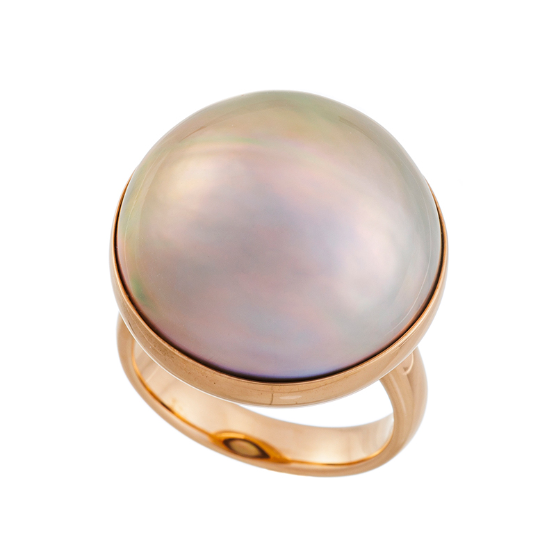 パラジウムシルバー950 マベパール リング P 約20.0mm