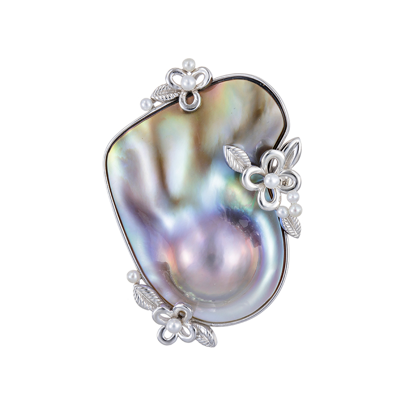 パラシル950マベパール&シードパールブローチP約39.0×30.0mmP約2.0-2.5mm