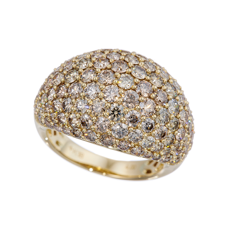 K18YG H&Cブラウンダイヤモンド リング BRD 約4.00ct 