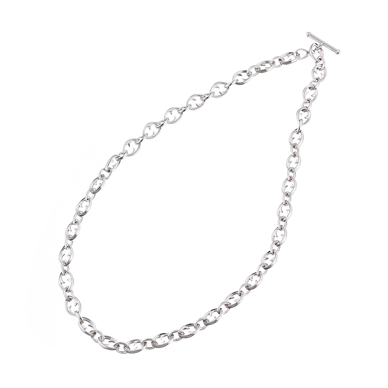 パラジウムシルバー950 ローズチェーン ネックレス