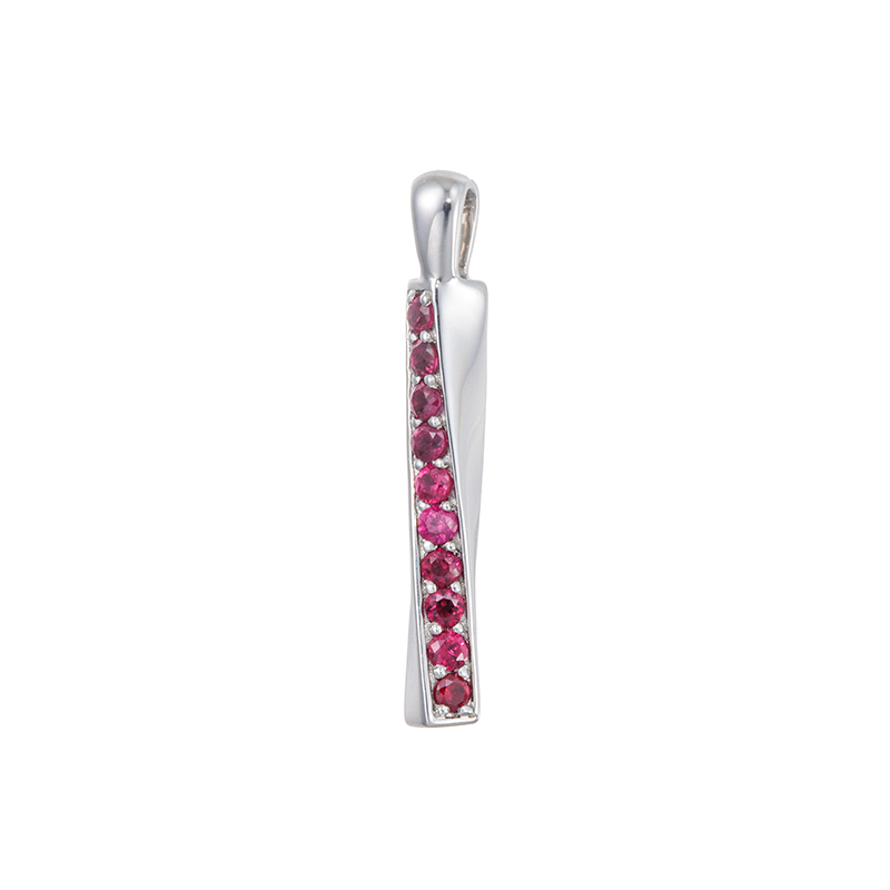 PT950 ルビー Twist～Koi～ ペンダントトップ RB 約0.15ct