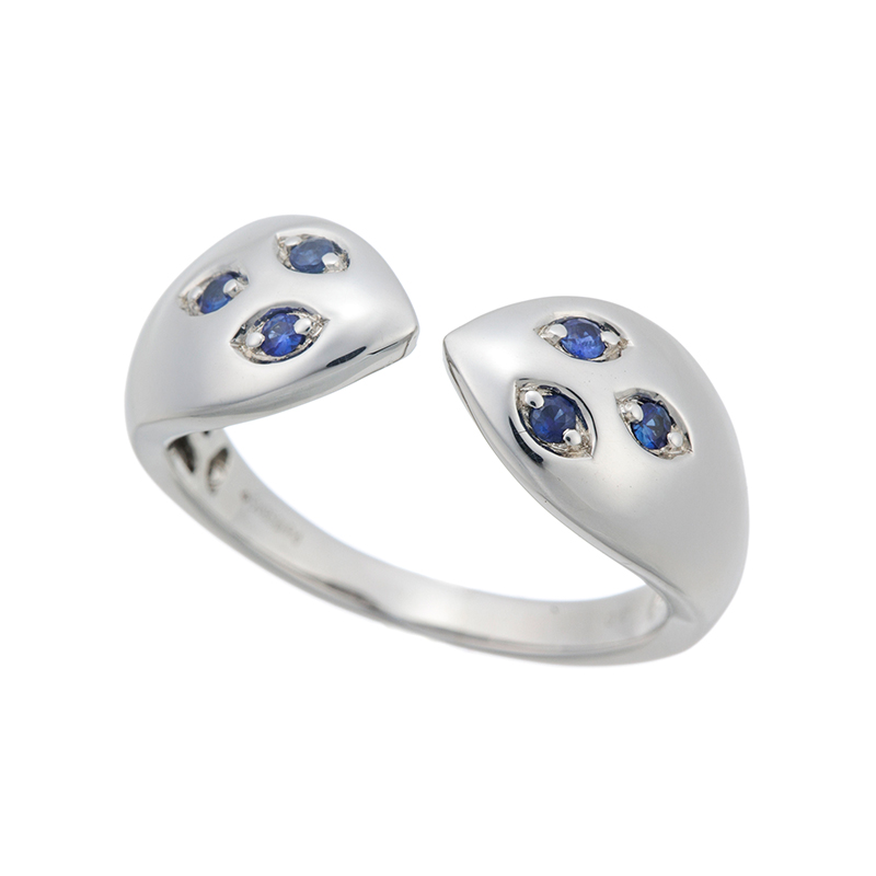 パラジウムシルバー950 サファイア リング SA 約0.10ct 