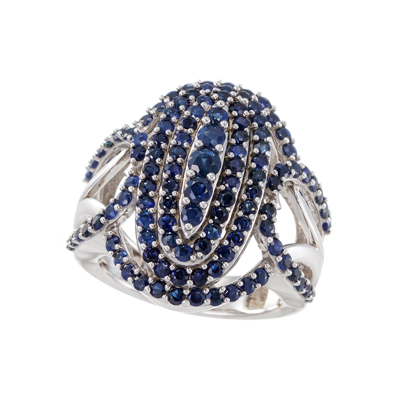 パラジウムシルバー950 サファイア リング SA 約2.60ct 