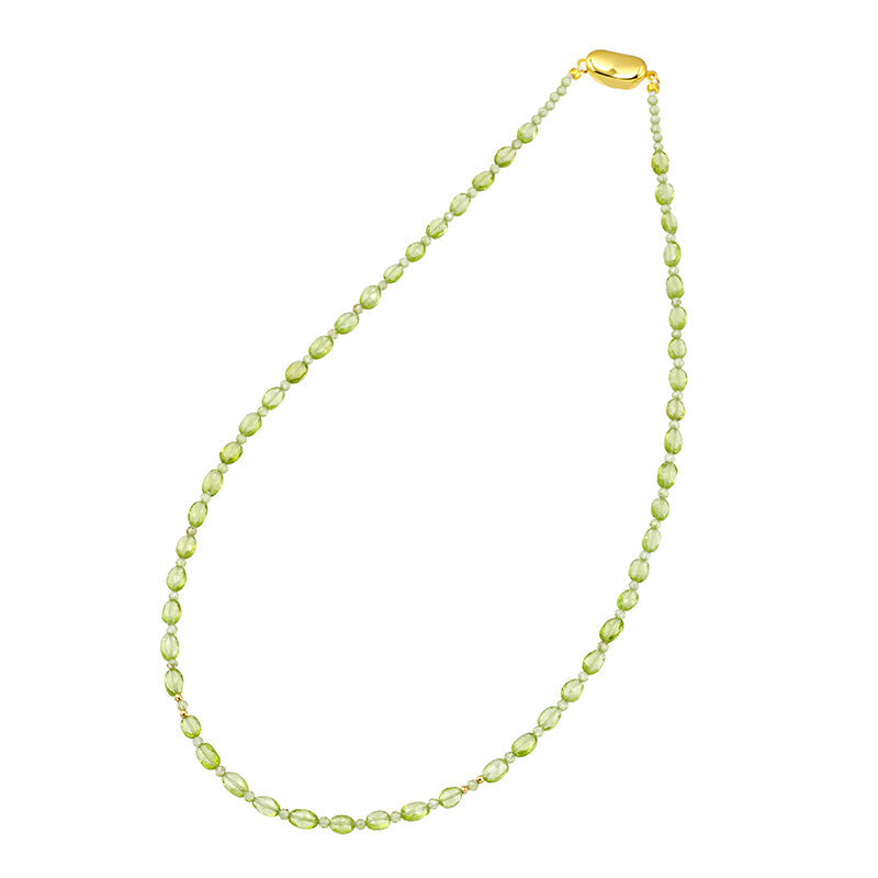 SV/K18YG ペリドット ネックレス PE 約30.00ct