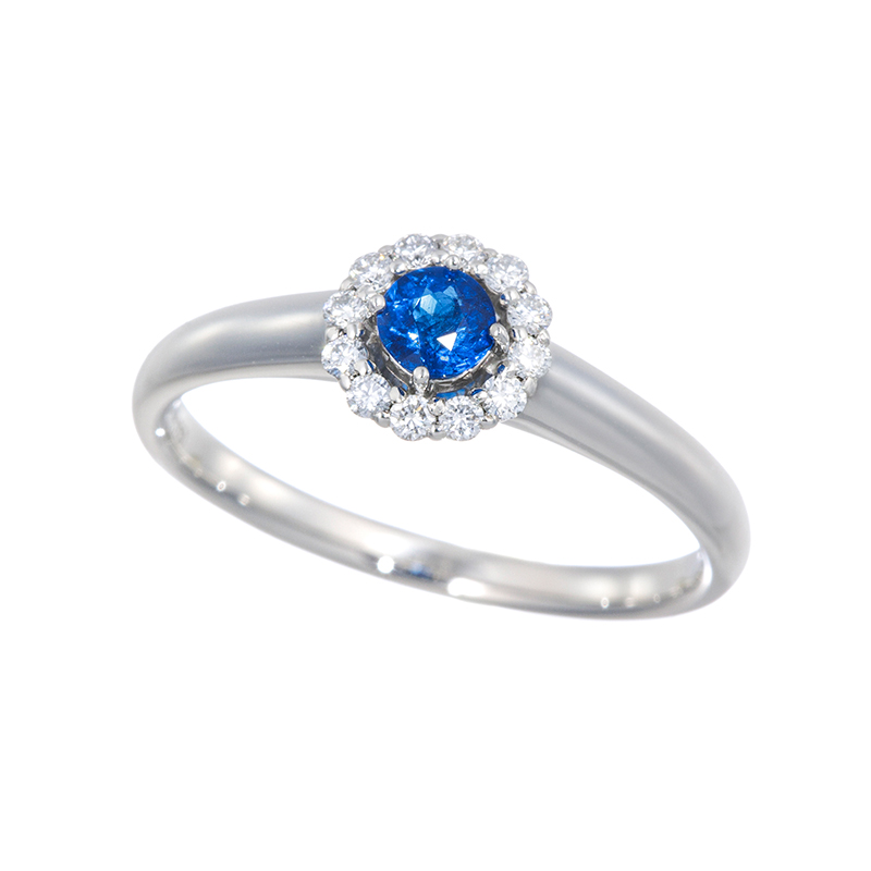 PT950 アウイナイト ダイヤ ヘイロー リング HA 約0.15ct D 約0.12ct