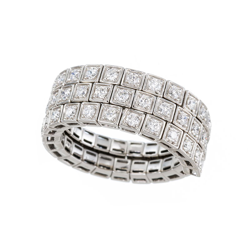 PT950 ダイヤモンド ekolu フレックスリング D 約0.75ct 10～15号