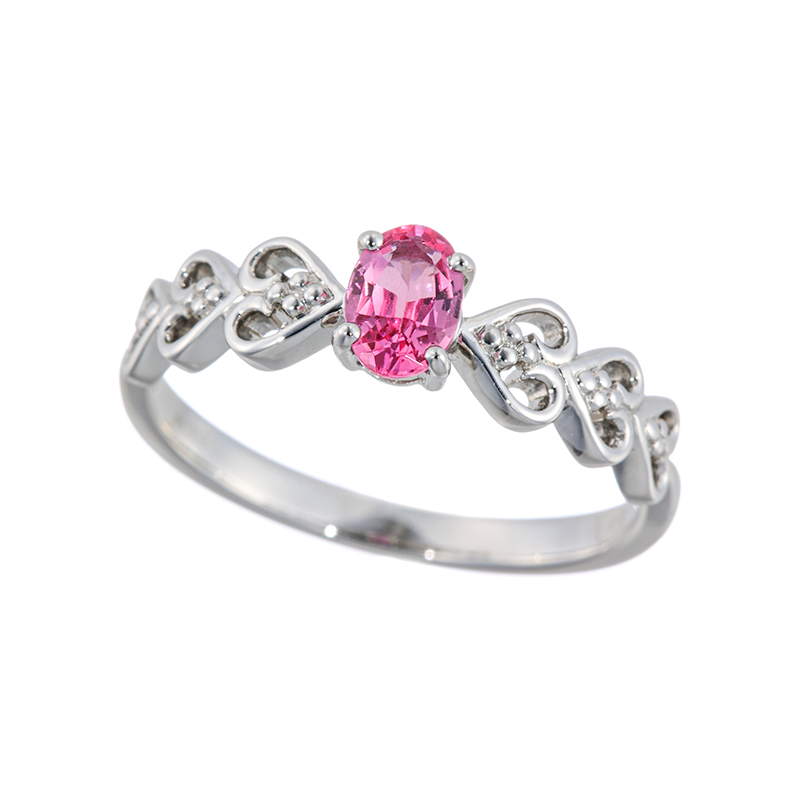 PT950 アヤナスピネル リング SP 約0.30ct 