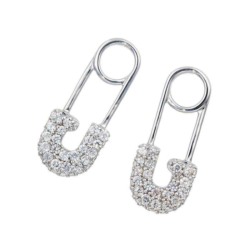 パラジウムシルバー950 天然ホワイトジルコン チャーム ZI 約2.00ct 