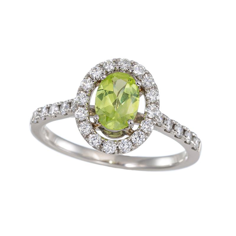 PT950 パロットクリソベリル ダイヤ リング CB 約0.70ct D 約0.40ct 