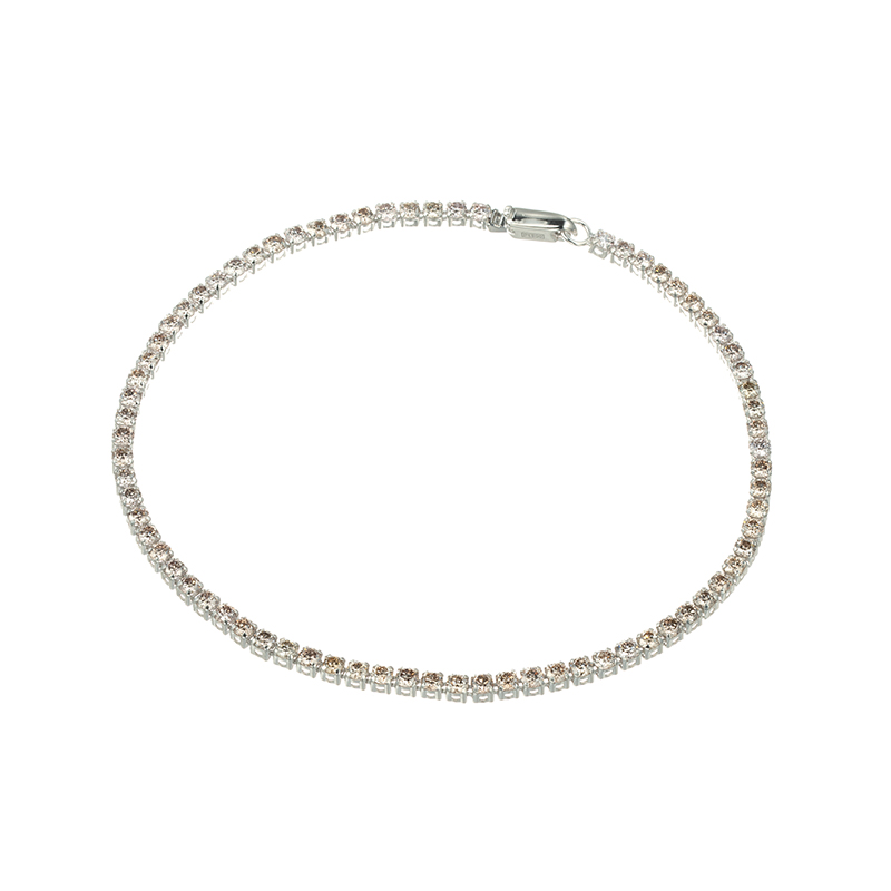 PT900 ファンシーライトカラーダイヤモンド シルキータッチ ブレスレット D 約3.00ct